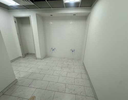 Commercial Restroom Tile Flooring and Walls