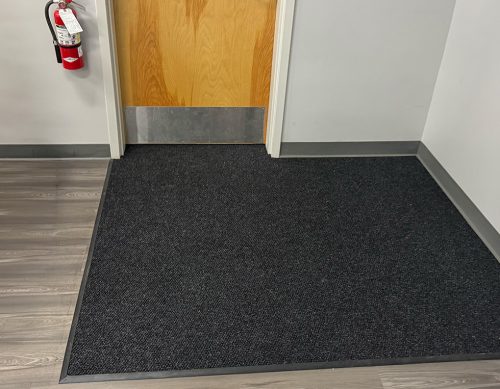 Recessed Walkoff Mat at Commercial Entry