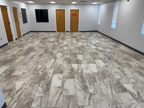 Ceramic Tile Installation in Commercial Office