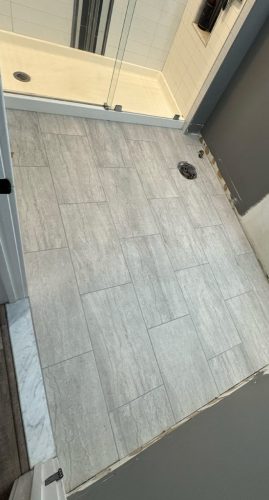 Ceramic Tile Installation for Bathroom Remodel