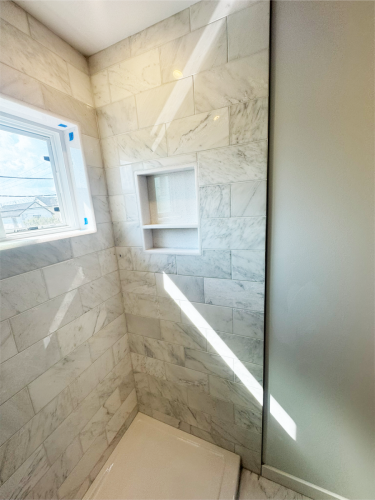 Custom Tile Shower Niche  Window