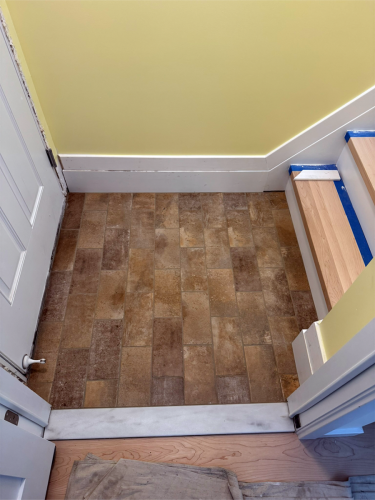 Tile Stair Landing Installation